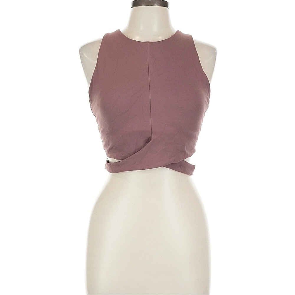 Athleta cropped sport top/ bra in Mauve. L